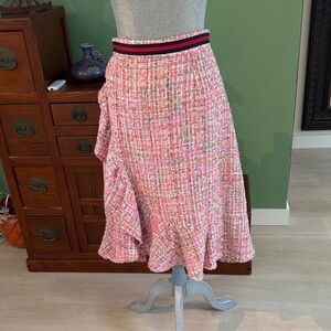 Pink Tweed Women's Skirt